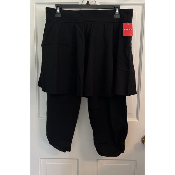 Spanx Booty Boost Skirt Around Knee Leggings Plus Size 3X Black NWT - Picture 3 of 7